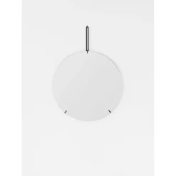 Discount MOEBE - Væg spejl - 50 cm, sort - Wall Mirror Ø50 cm - Black