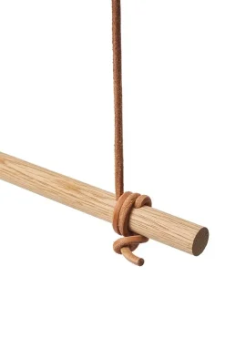 Discount Moudhome - OAK Bøjlestang Med Læder - 100 cm