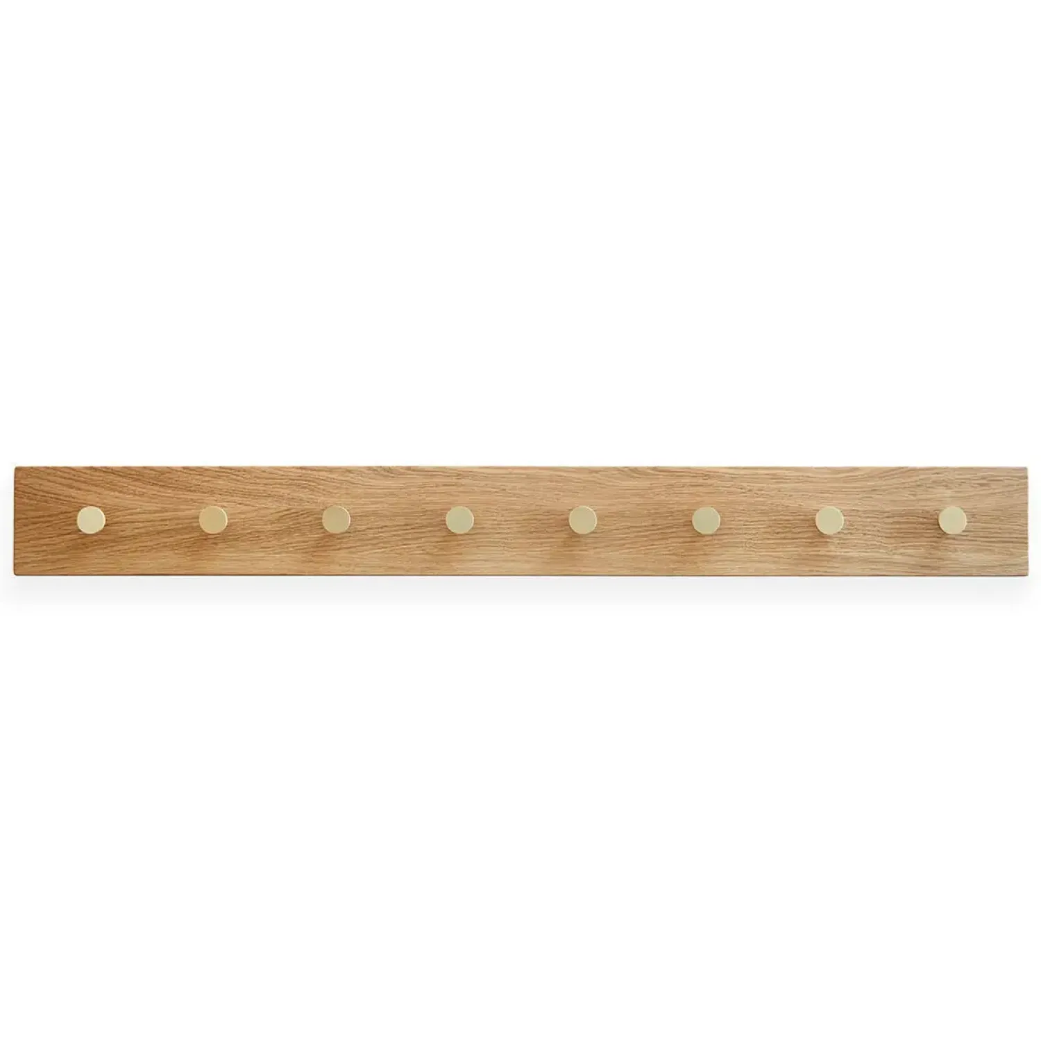 Clearance Moudhome - OAK Knagerække Egetræ Med Messing Knager - 100 cm