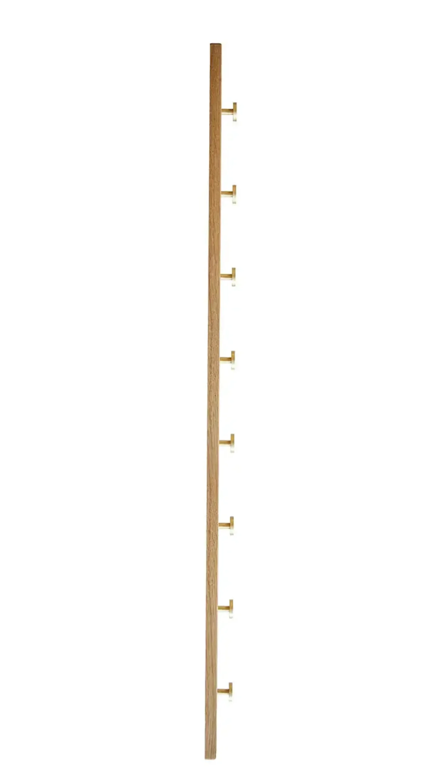 Clearance Moudhome - OAK Knagerække Egetræ Med Messing Knager - 100 cm