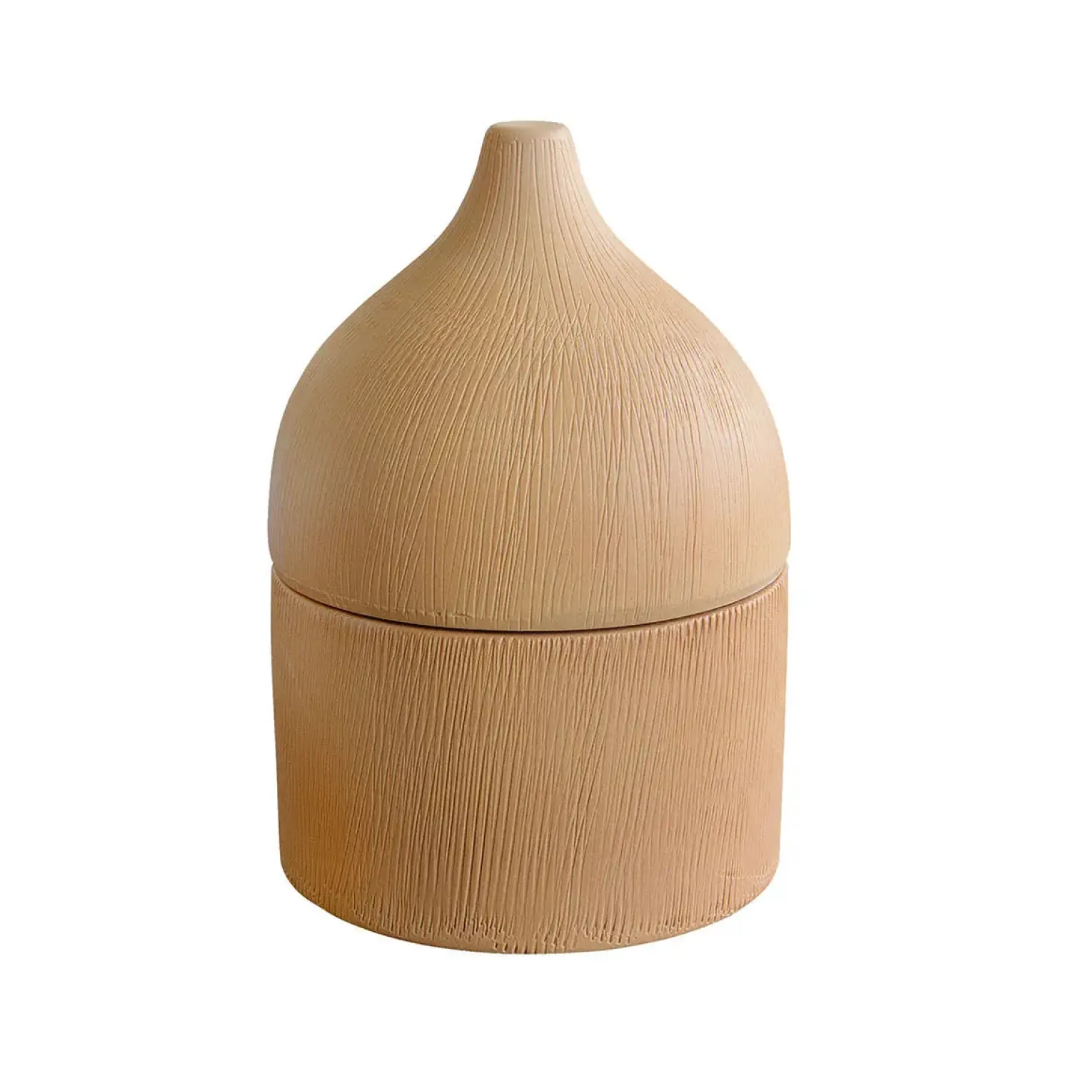 Clearance Moudhome - Rustic keramik krukke med låg - 14,5 cm