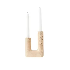 Discount Muubs - Lysestage - Minerva - Creme - H: 20 cm