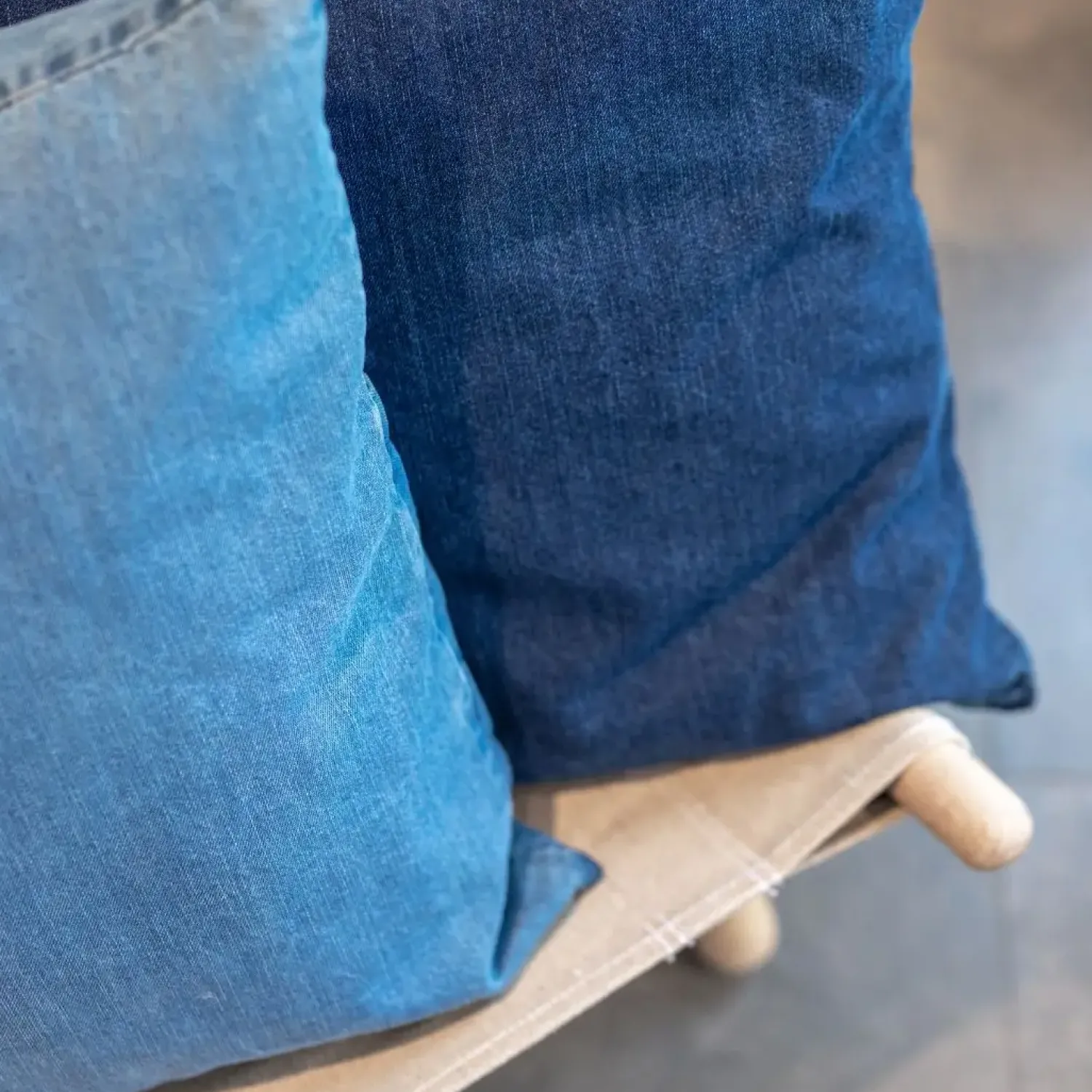 New Never - Pudebetræk - Denim - Denim Hvid - 50x50 cm