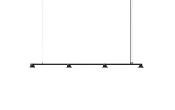 Hot Normann Copenhagen - Hat Lampe Linear, Large - Sort, 167x9x6 cm