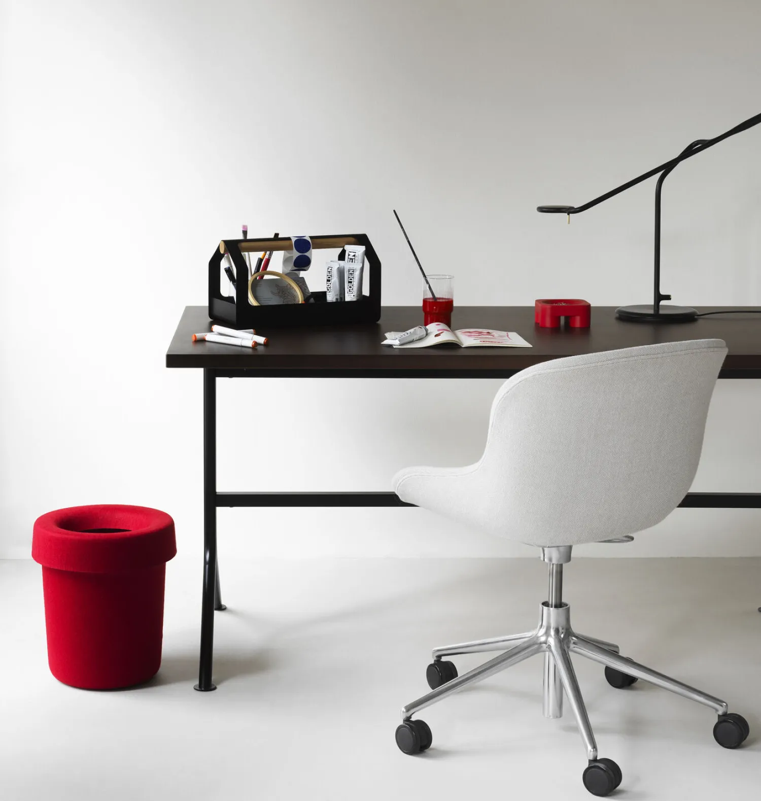 Outlet Normann Copenhagen - Hide Office Bin Bright Red