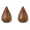 Clearance Normann Copenhagen - knage - Dropit Hooks Large - Valnød - 2 styk