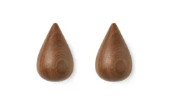 Clearance Normann Copenhagen - knage - Dropit Hooks Large - Valnød - 2 styk