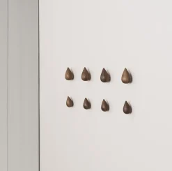 Clearance Normann Copenhagen - knage - Dropit Hooks Large - Valnød - 2 styk