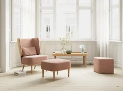 Discount NovoForm - Ryg Pude - Serena - Silver Grey/ Lys Grå