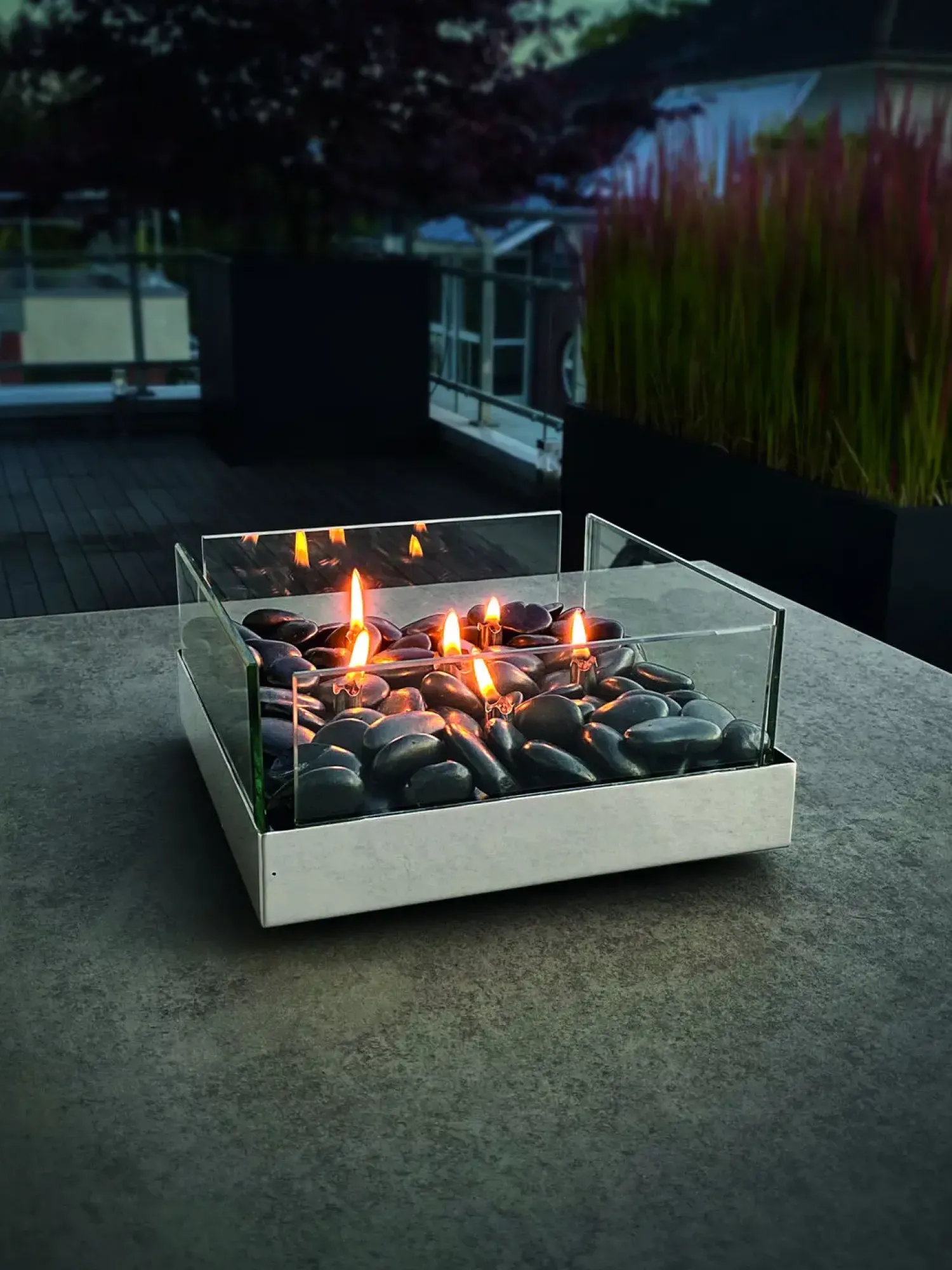 Clearance Philippi - Fireplace oil lamp, square