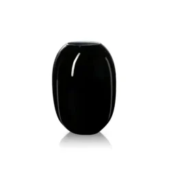 Clearance Piet Hein - Vase glas 16 cm - SORT-OPAL
