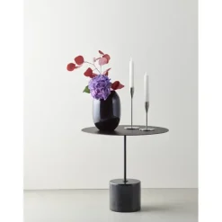 Piet Hein - Vase glas 25 cm - SORT-OPAL