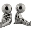 Clearance Present time - Bookend Joey ceramic chrome plated, Set of 2pcs