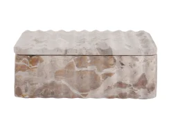 New Present time - Bowl rectangle with lid marble brown
