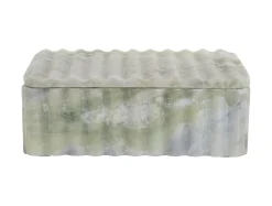 Outlet Present time - Bowl rectangle with lid marble himalayan green