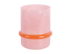Clearance Present time - Candle holder Animado Anillo soft pink w. bright orange