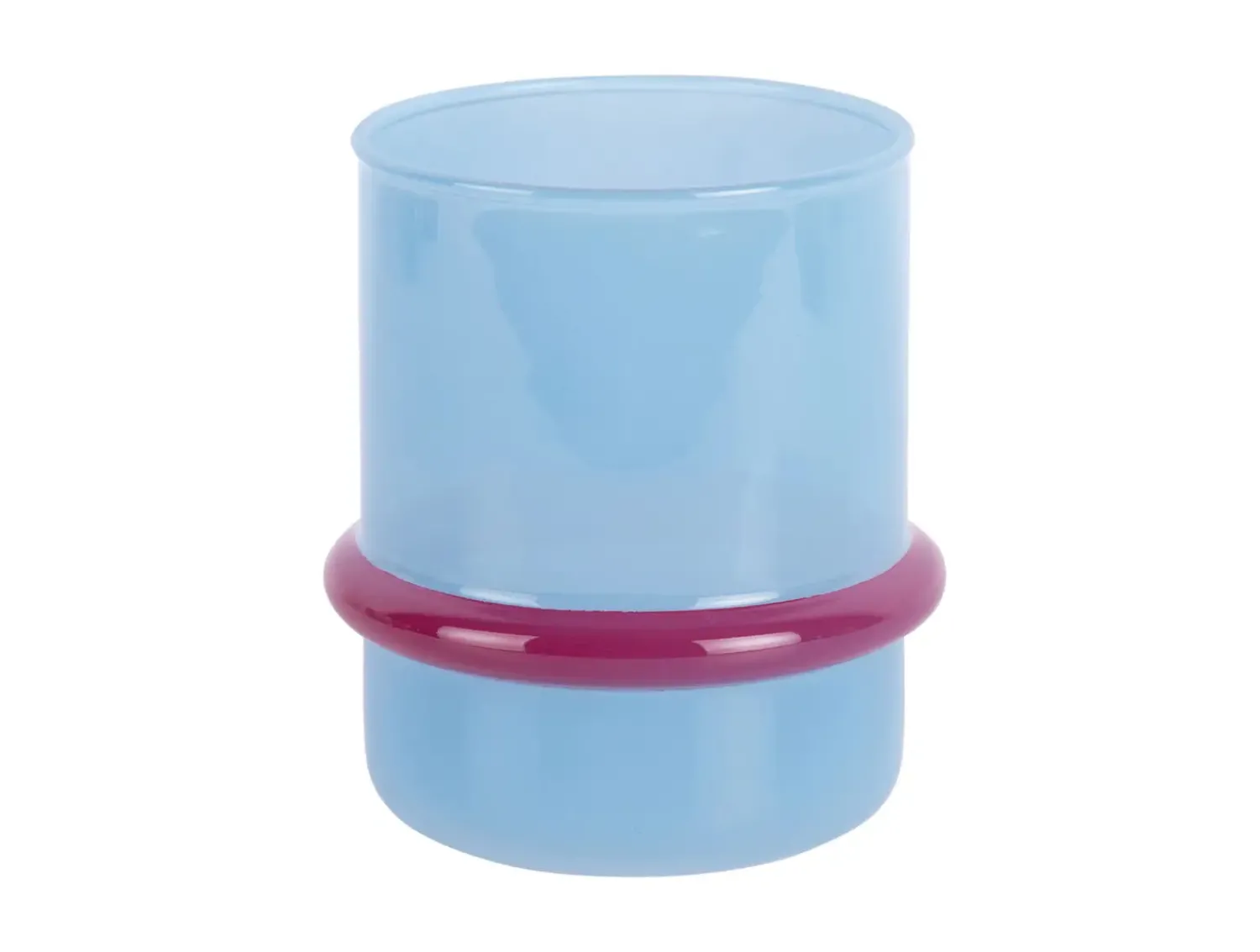Hot Present time - Candle holder Animado Anillo soft blue w. bright pink