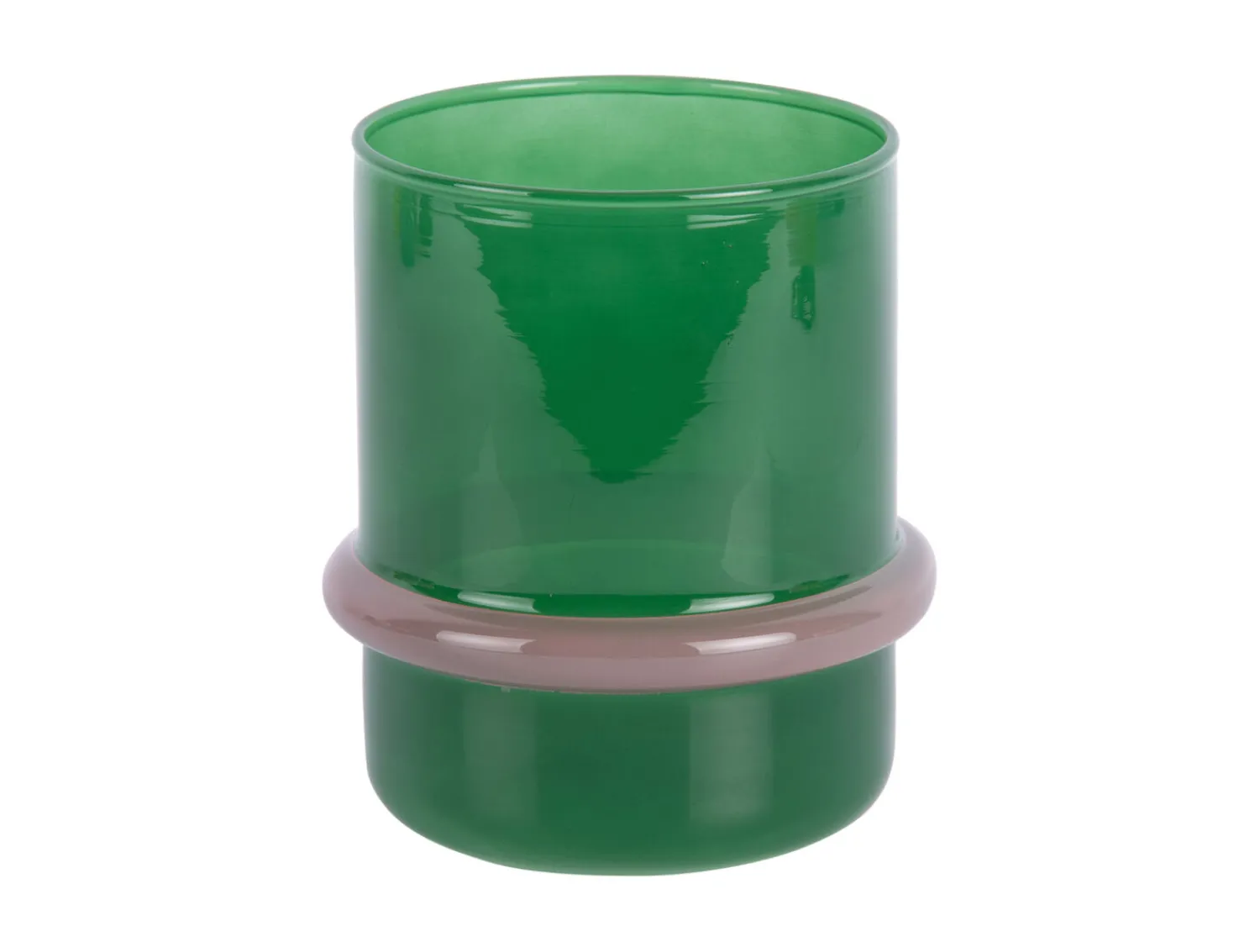 Clearance Present time - Candle holder Animado Anillo retro green w. soft pink