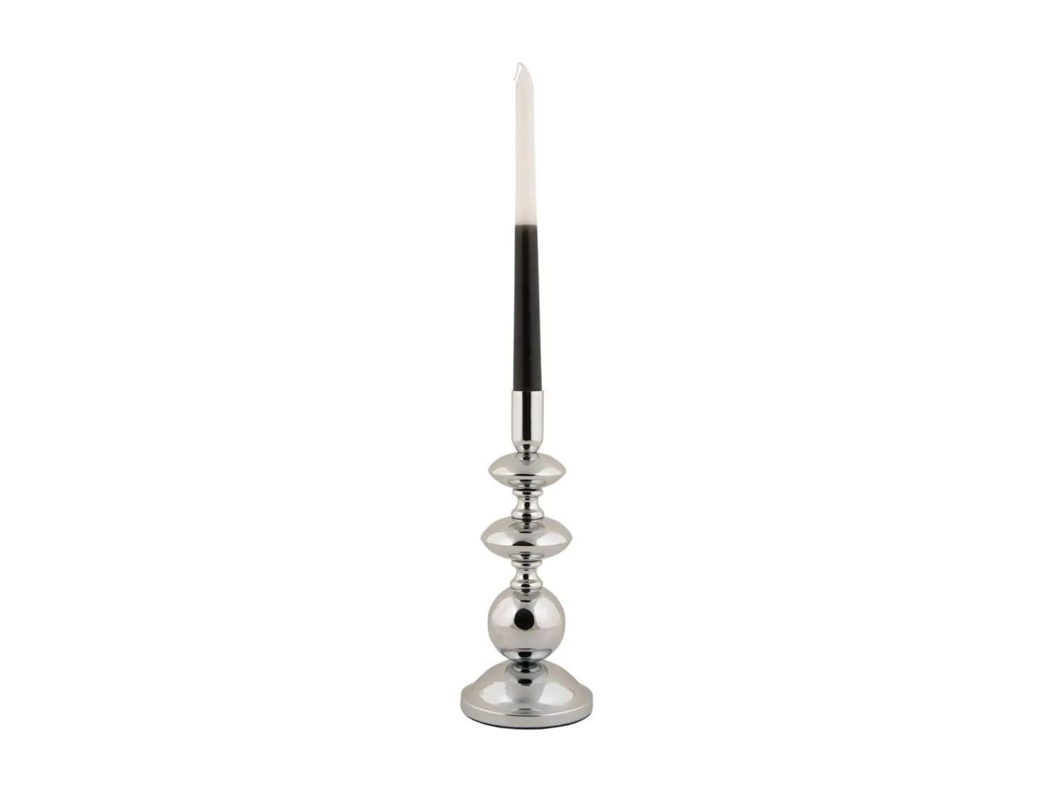 Online Present time - Candle holder Dazzle large chrome plated