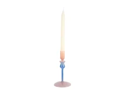 Online Present time - Candle holder Duo Colores small soft pink w. cobalt blue