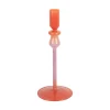 Best Present time - Candle holder Duo Colores medium bright orange w. soft purple