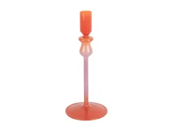 Best Present time - Candle holder Duo Colores medium bright orange w. soft purple