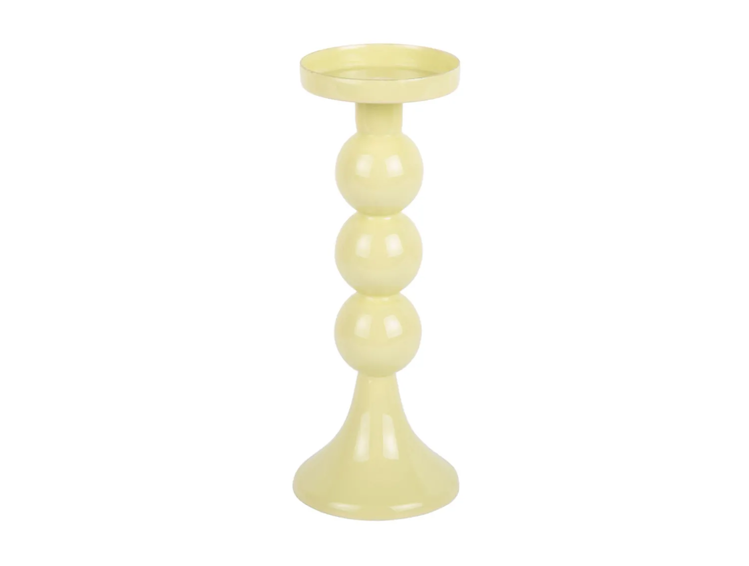 Hot Present time - Candle holder Funky large soft yellow