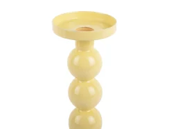 Hot Present time - Candle holder Funky large soft yellow