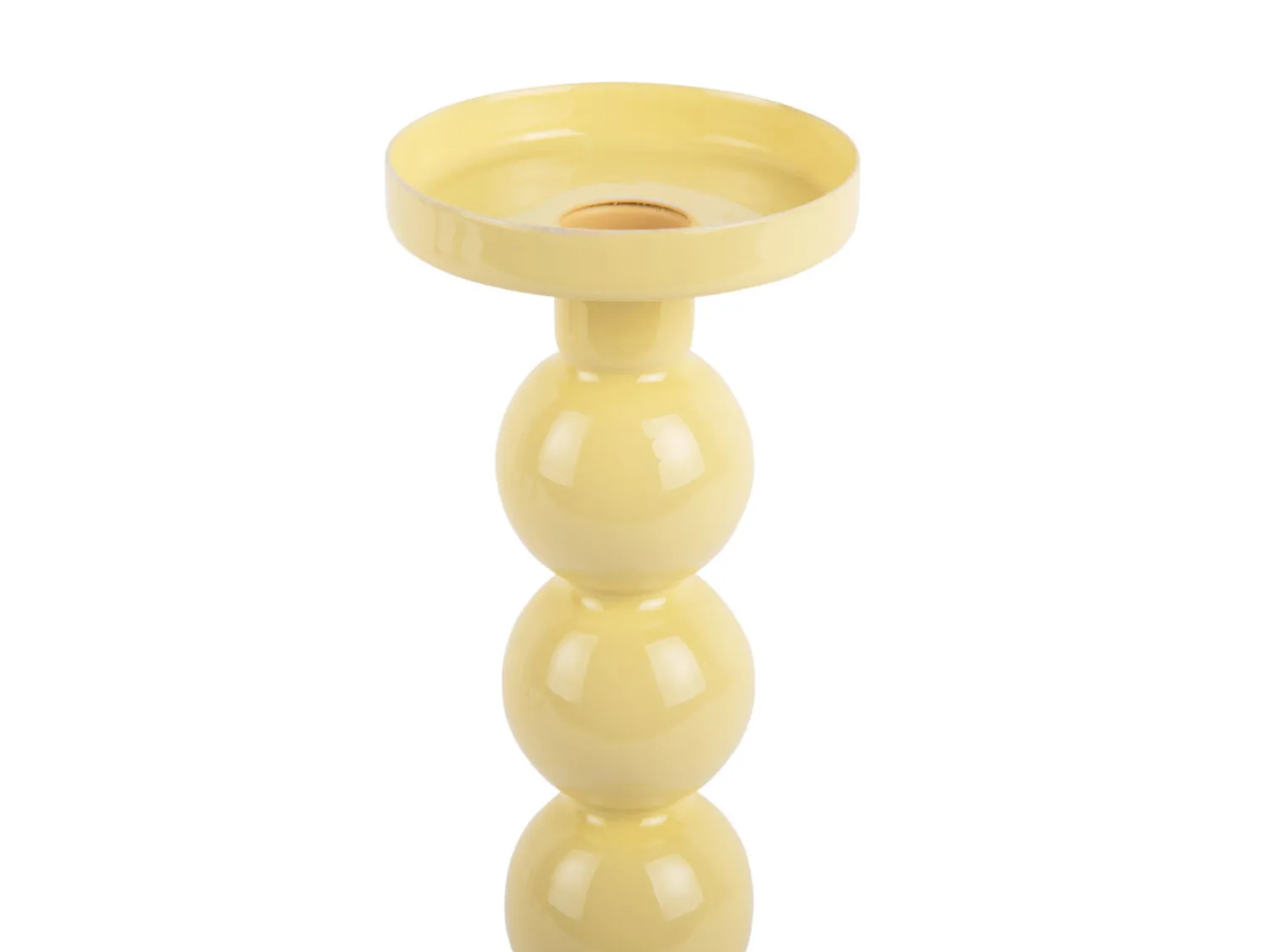 Hot Present time - Candle holder Funky large soft yellow