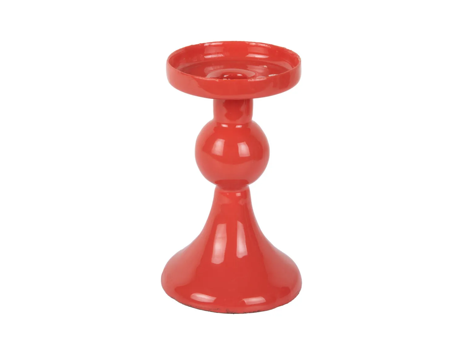 Online Present time - Candle holder Funky small bright red