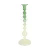 Online Present time - Candle holder Grato Mecer large retro green to soft green