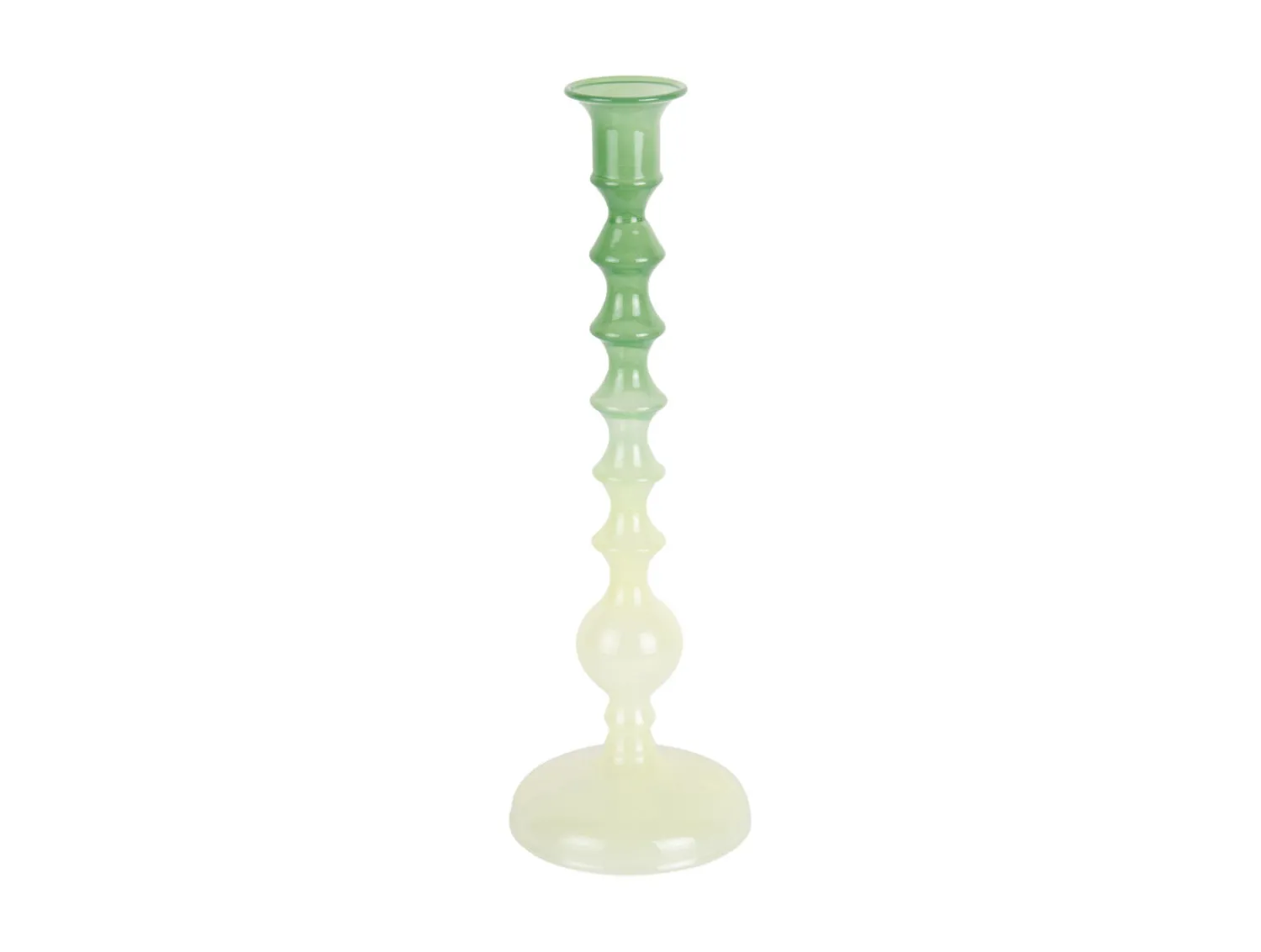 Online Present time - Candle holder Grato Mecer large retro green to soft green