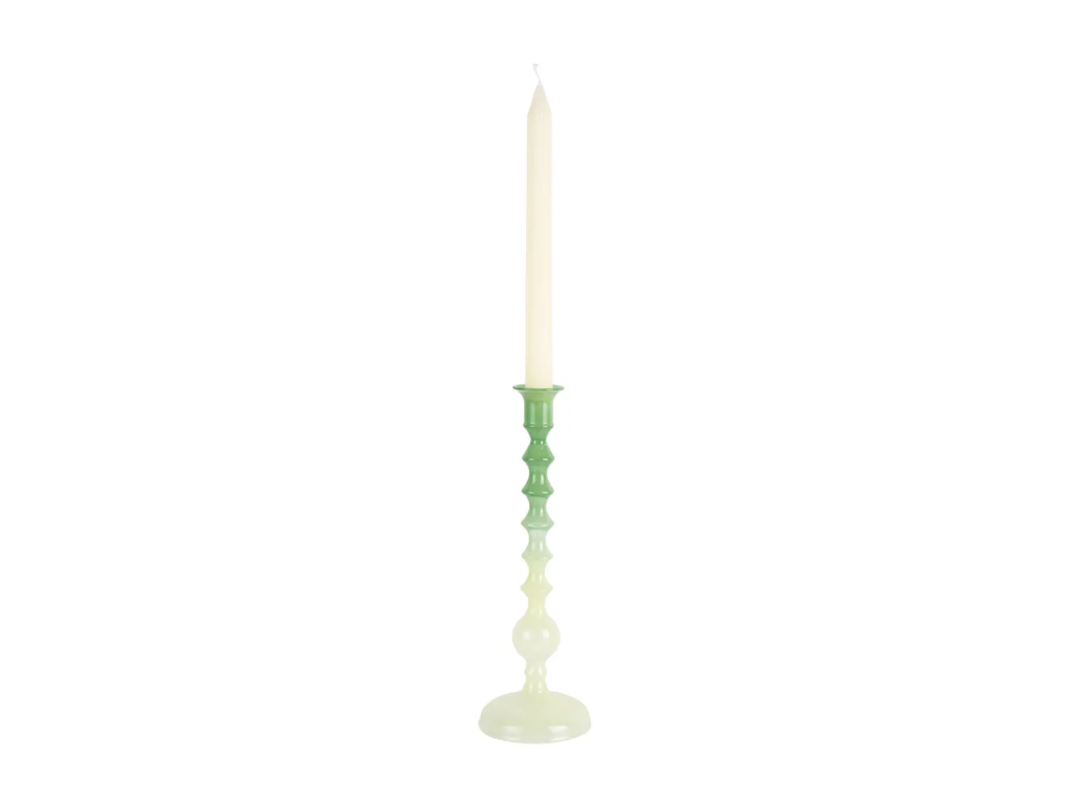 Online Present time - Candle holder Grato Mecer large retro green to soft green