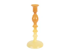 Present time - Candle holder Grato Mecer medium ochre yellow to soft yellow
