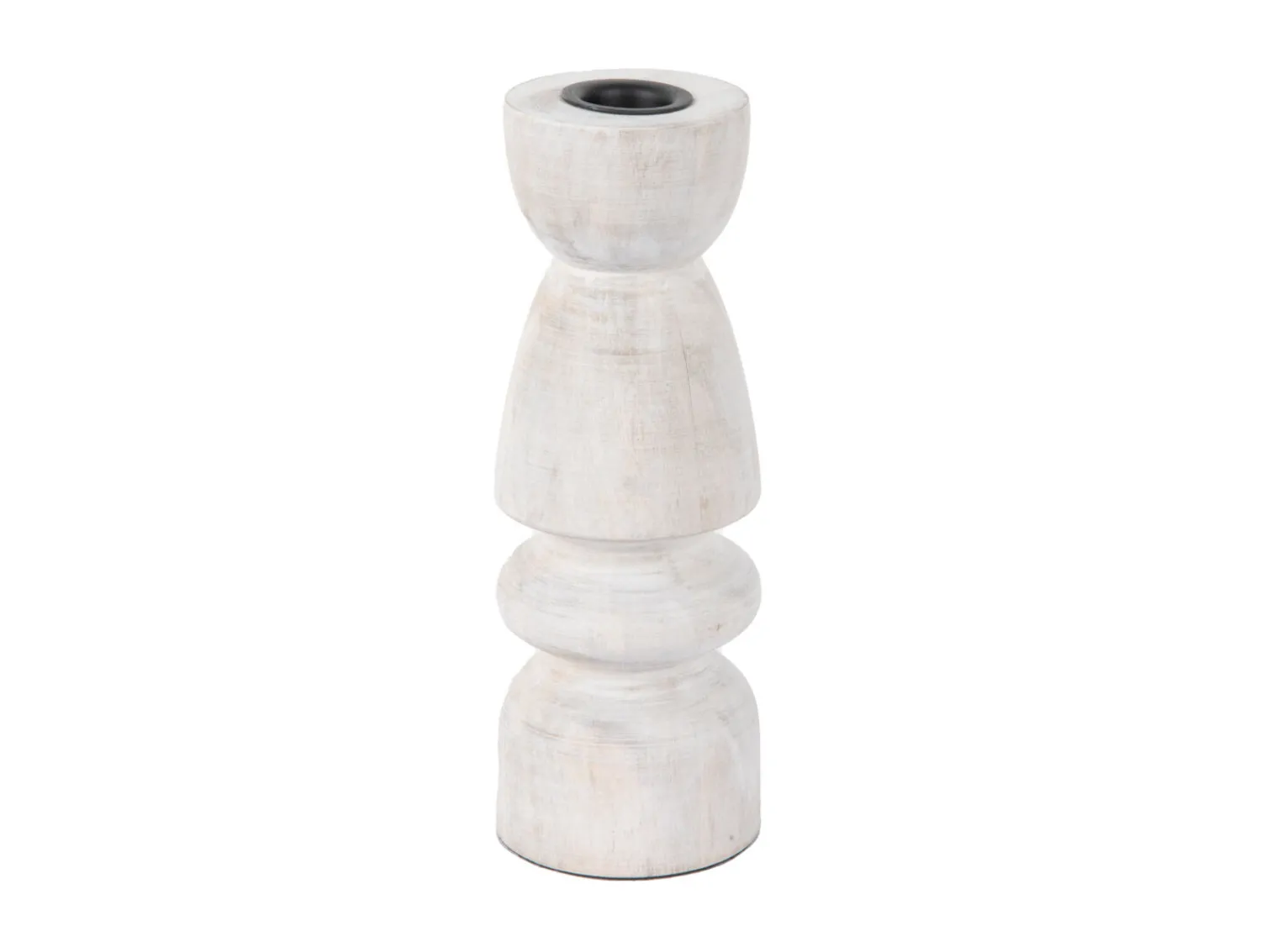 Outlet Present time - Candle holder Modelar Medium mango wood white wash