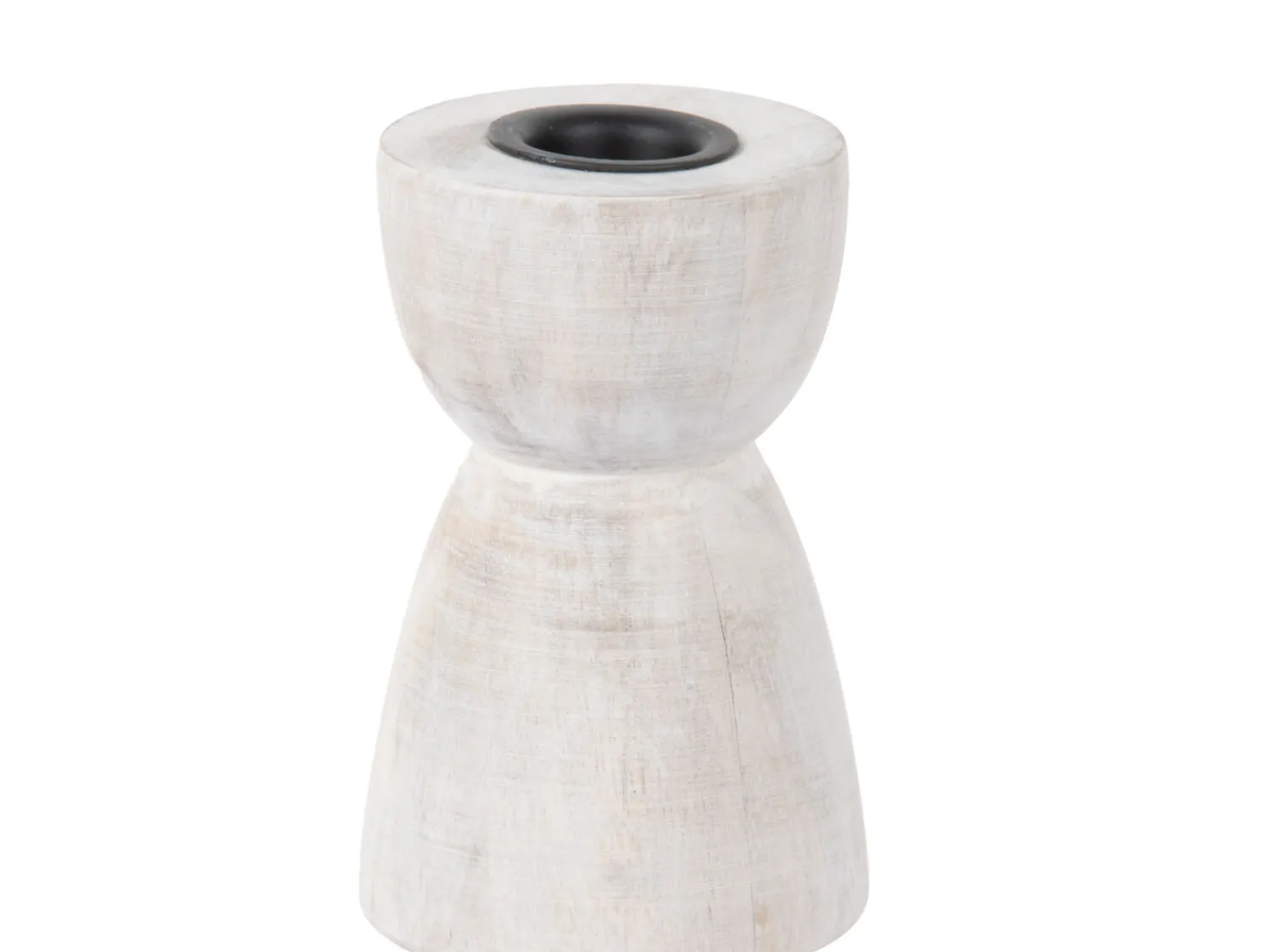 Outlet Present time - Candle holder Modelar Medium mango wood white wash