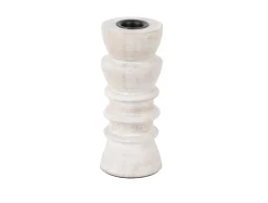 Clearance Present time - Candle holder Modelar Small mango wood white wash