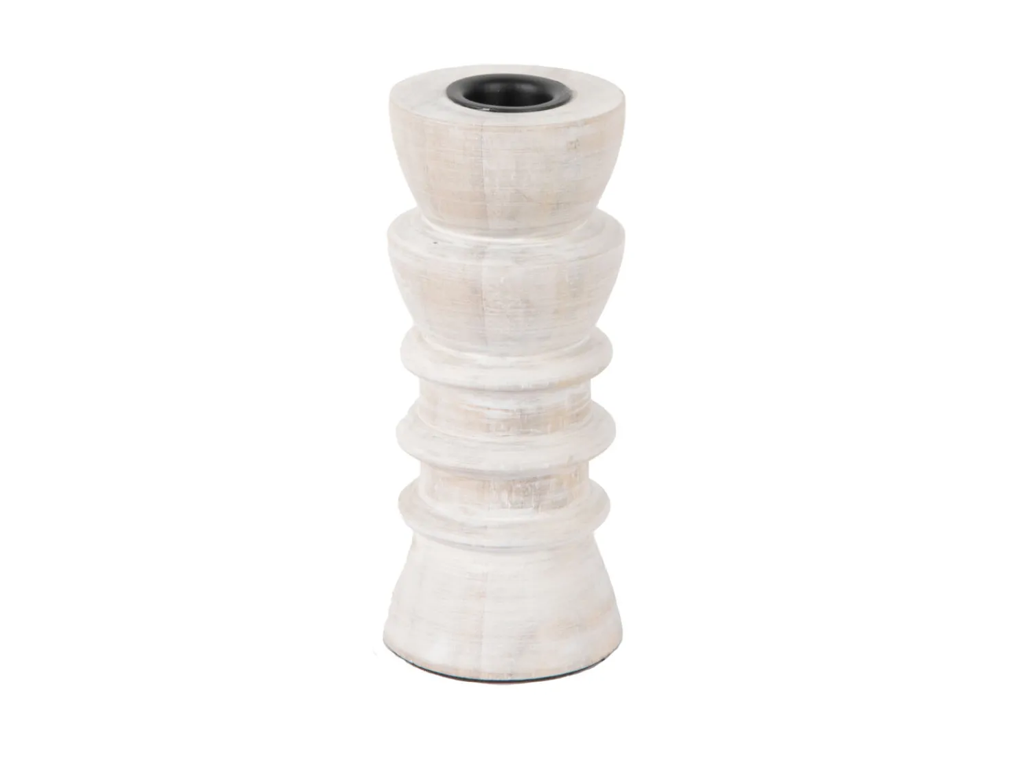 Clearance Present time - Candle holder Modelar Small mango wood white wash