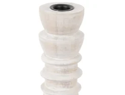 Clearance Present time - Candle holder Modelar Small mango wood white wash