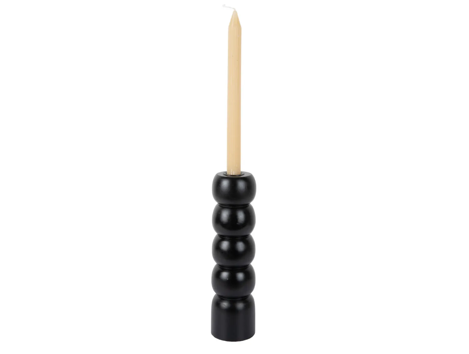 Sale Present time - Candle holder Modelar Large mango wood black