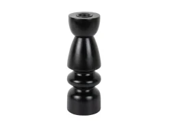 Best Present time - Candle holder Modelar Medium mango wood black