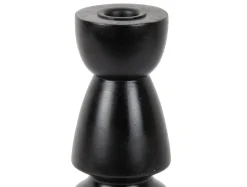Best Present time - Candle holder Modelar Medium mango wood black