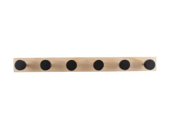 Online Present time - Coat rack Knobs pinewood black