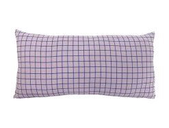 Discount Present time - Cushion Cuadro rectangle soft purple w. dark blue