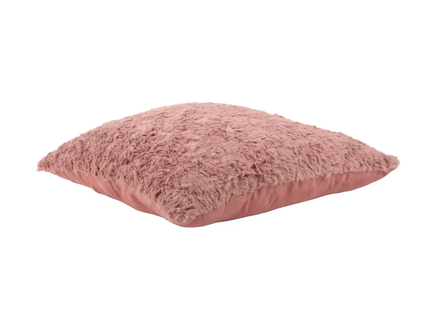 Present time - Cushion Tierno furry faded pink
