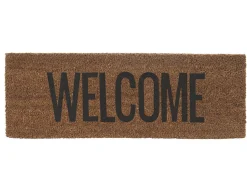 Clearance Present time - Doormat Welcome black coir