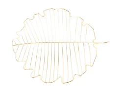 Online Present time - Fruit basket Leaf iron gold plated