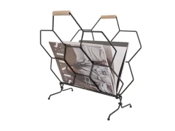 Sale Present time - Magazine rack Honeycomb matt black