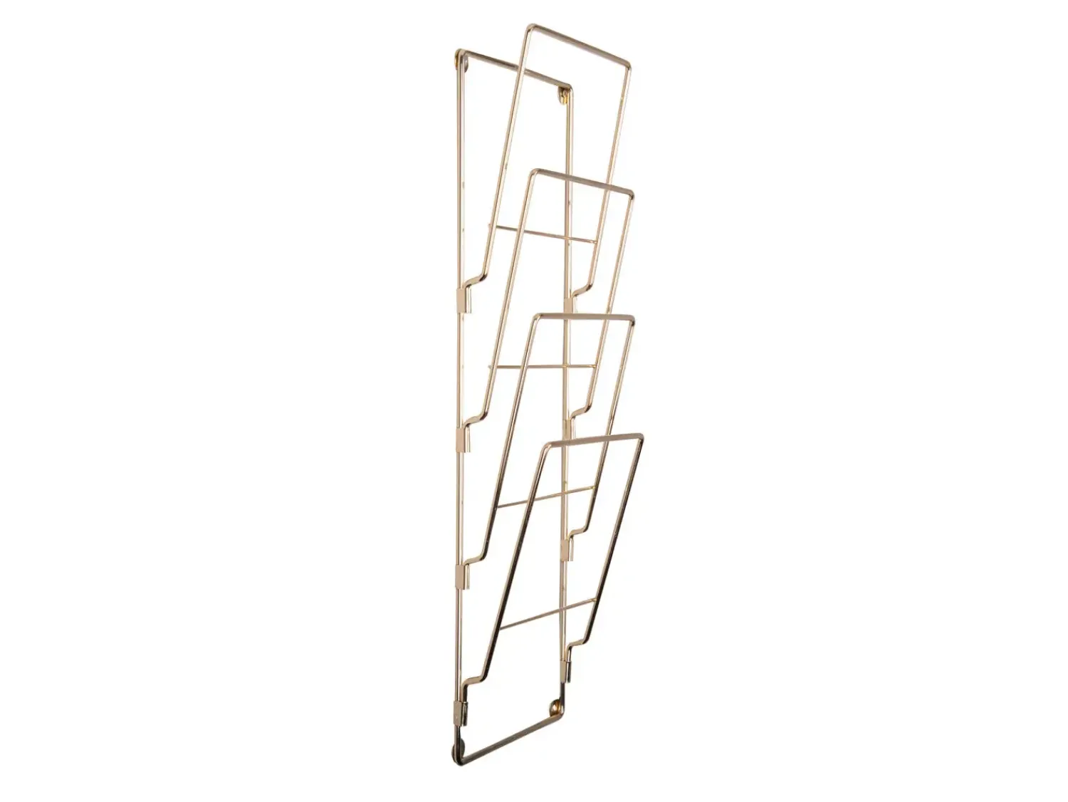 New Present time - Magazine rack steel wire gold plated