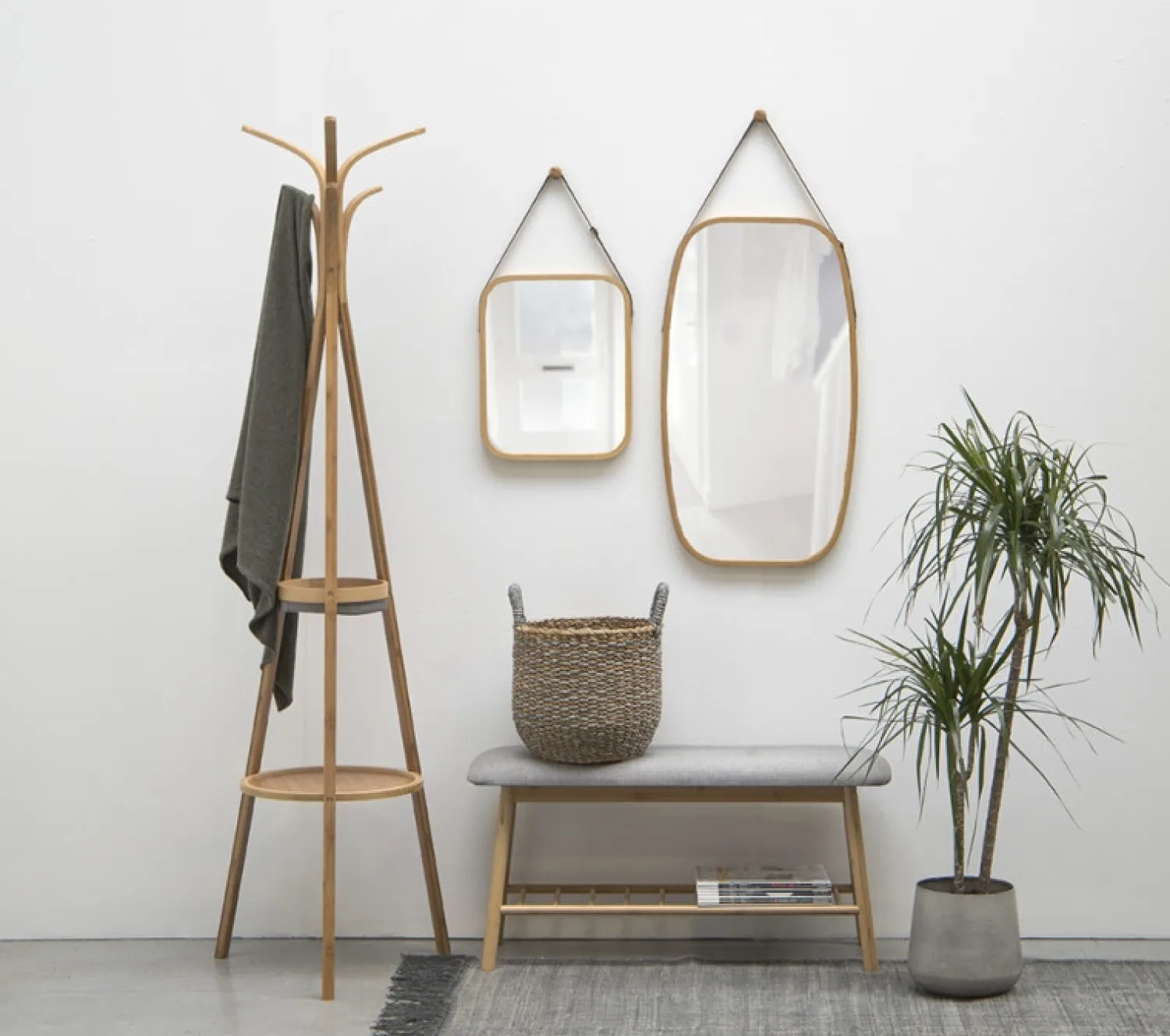 Clearance Present time - Mirror Idyllic large bamboo